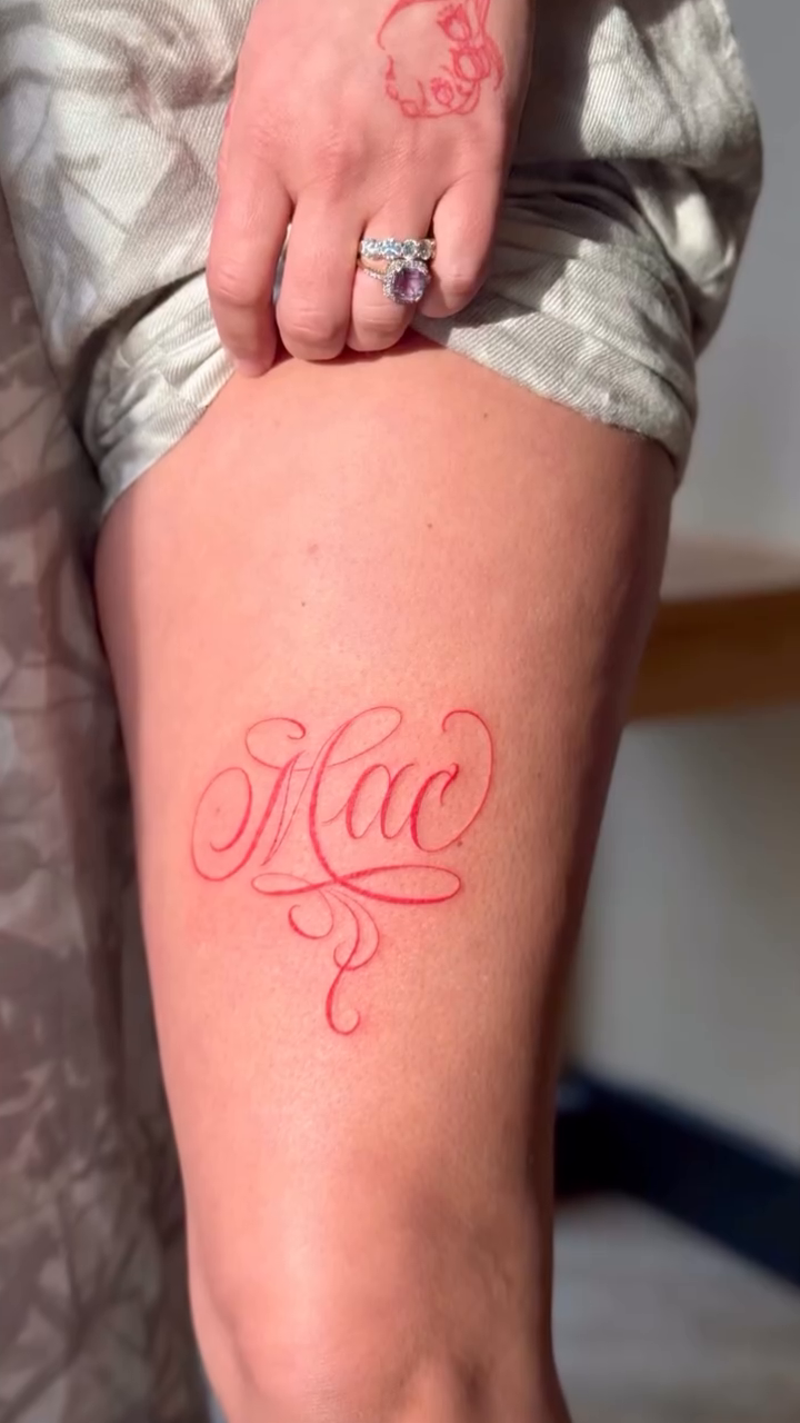 Tattoo by @abel.tattooart — lettering_script