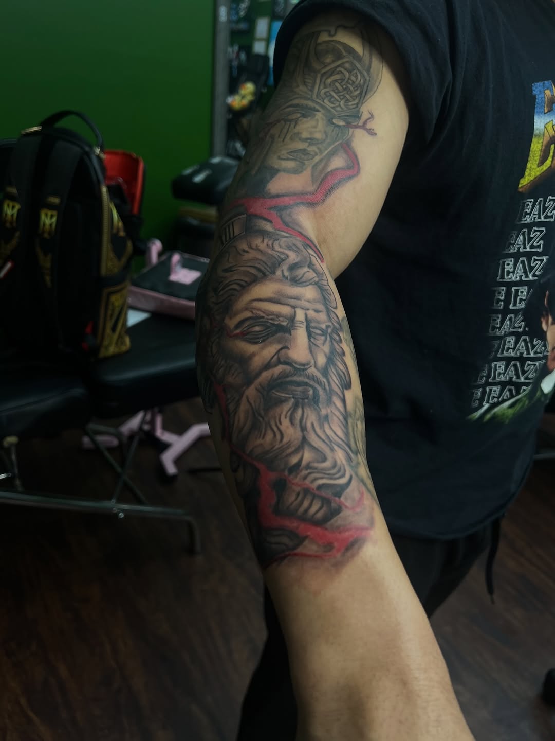 Tattoo by @_glassink — realism, black_and_grey