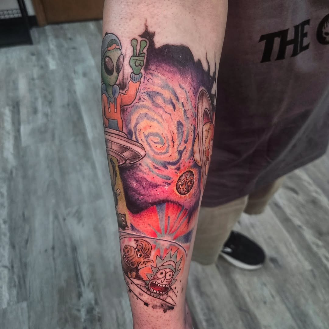 Tattoo by @damian_eames — illustrative, new_school