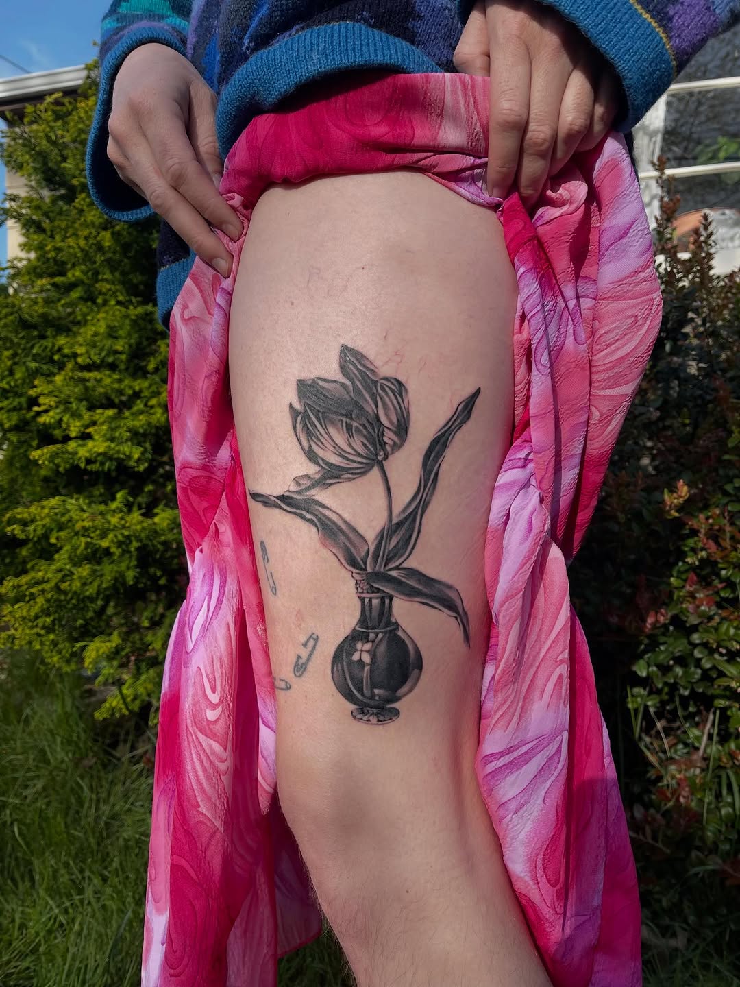 Tattoo by @velvet.snails — black_and_grey, realism