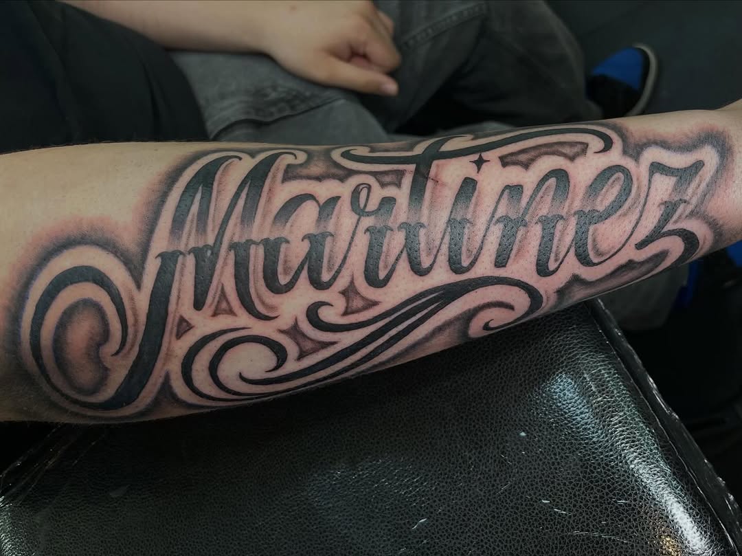 Tattoo by @lj._tattoos — lettering_script, chicano