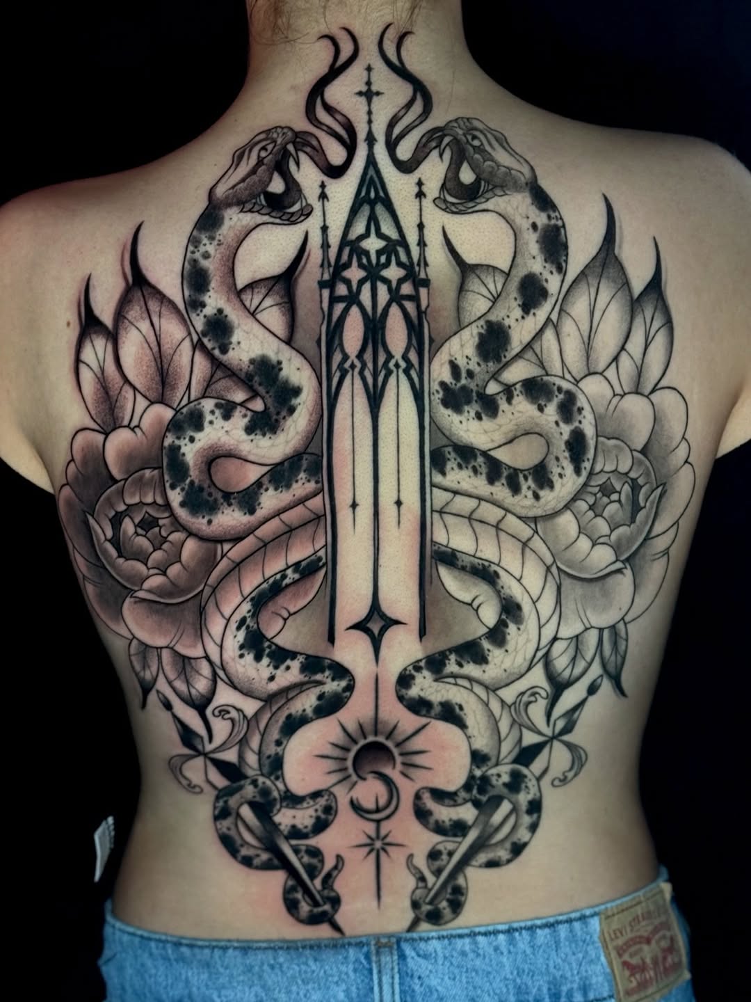 Tattoo by @virginiasamtattoo — black_and_grey, dark_realism