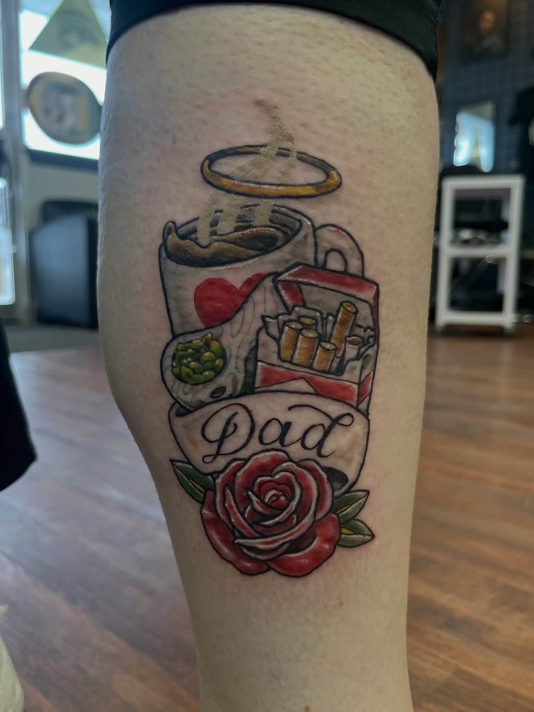 Tattoo by @caitoscreations — american_traditional, lettering_script