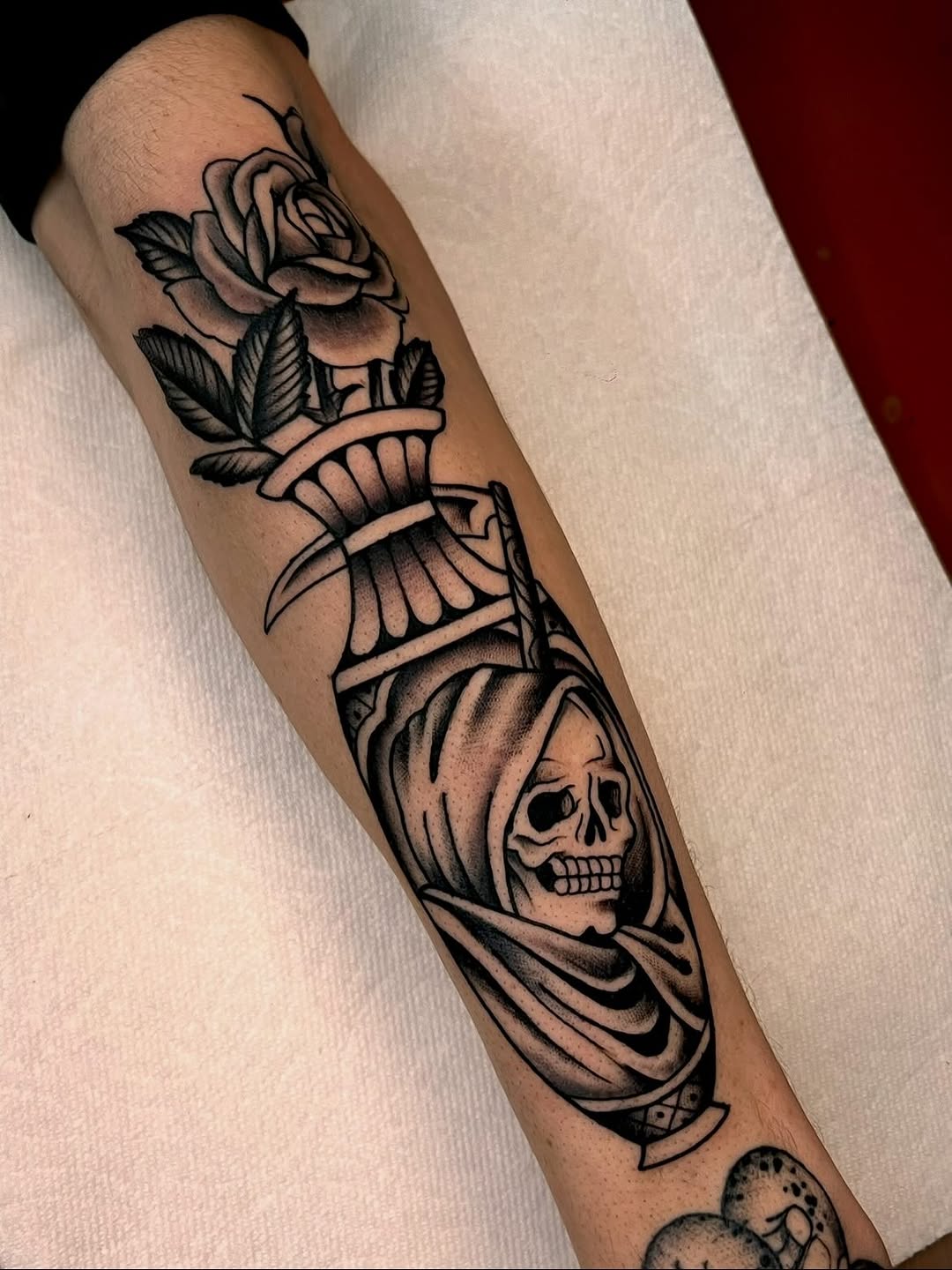 Tattoo by @liajeppesentattoos โ american_traditional, black_and_grey