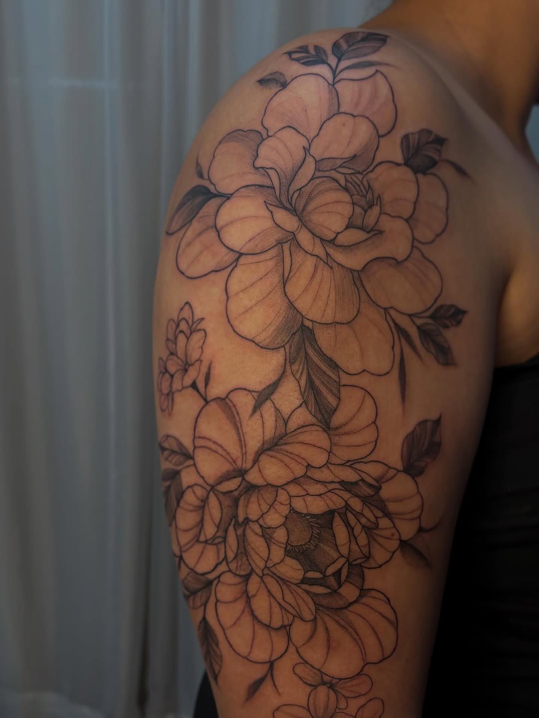 Tattoo by @inkbyjackie_ — fine_line, black_and_grey