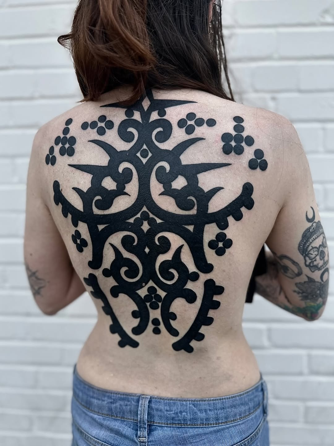 Tattoo by @krystaltattoo β blackwork, ornamental