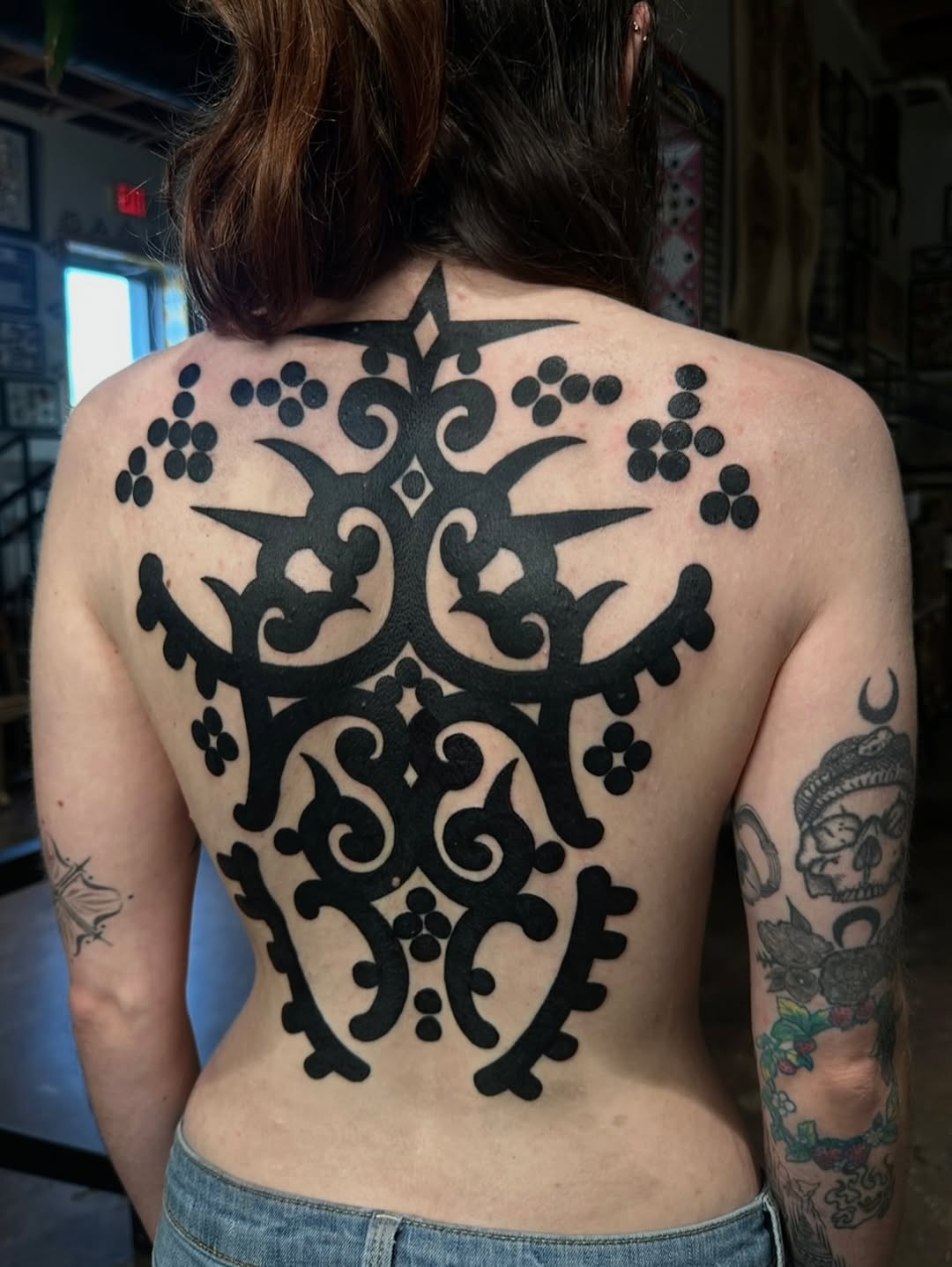 Tattoo by @krystaltattoo β blackwork, ornamental