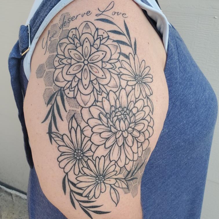 Tattoo by @katy_did_it โ dotwork, fine_line