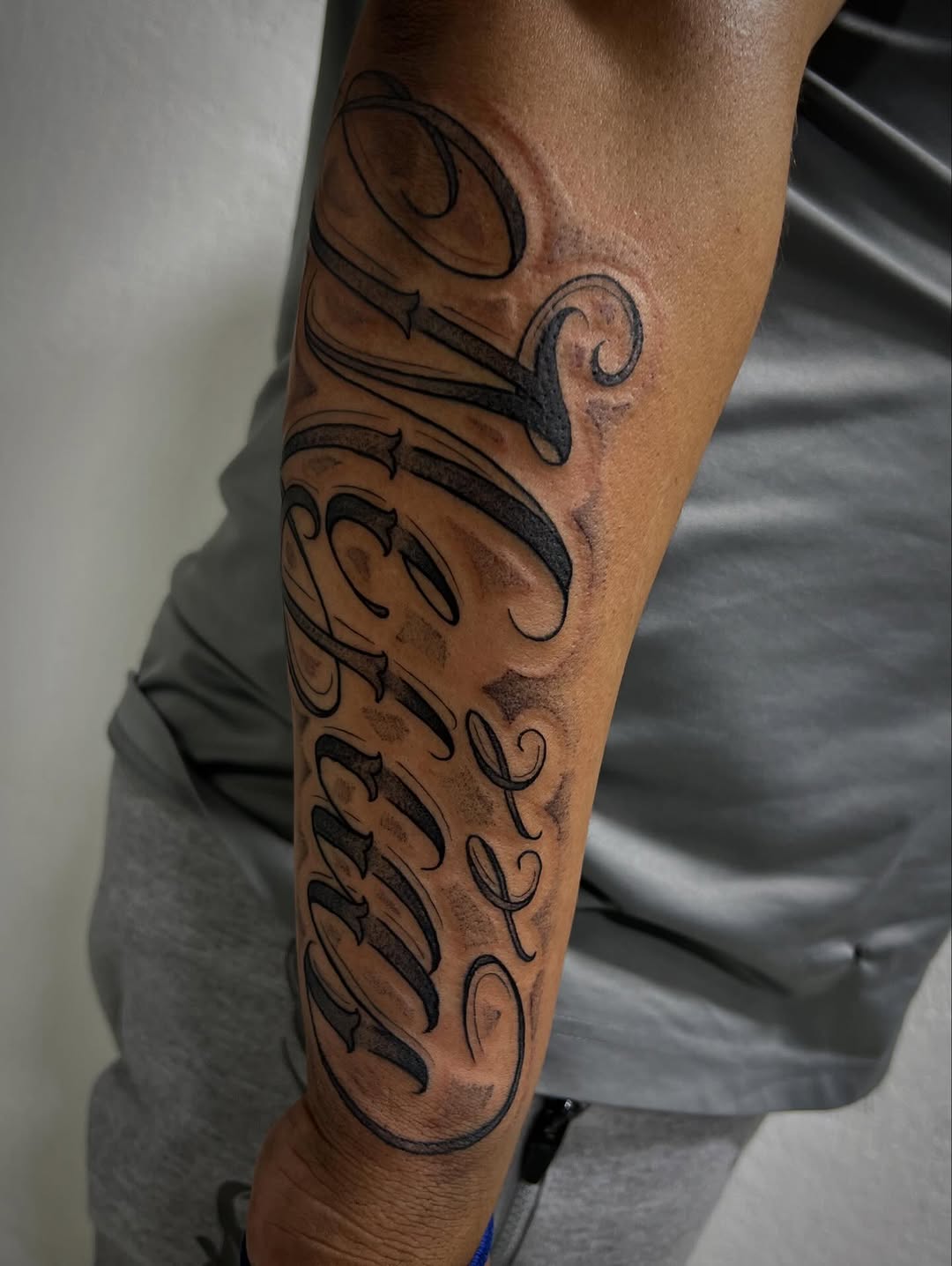Tattoo by @alonso.rangel_ — lettering_script, chicano