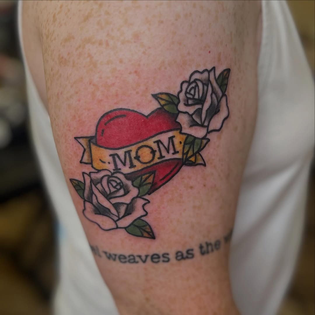 Tattoo by @lilacmourningink — american_traditional, lettering_script