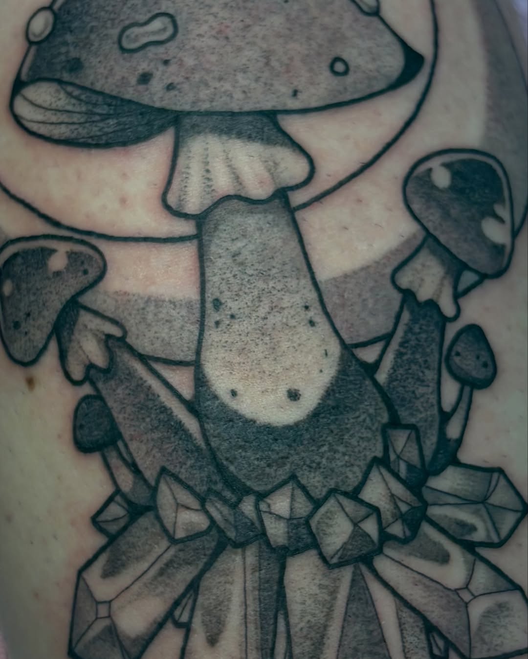 Tattoo by @skaikattcxart — black_and_grey, dotwork