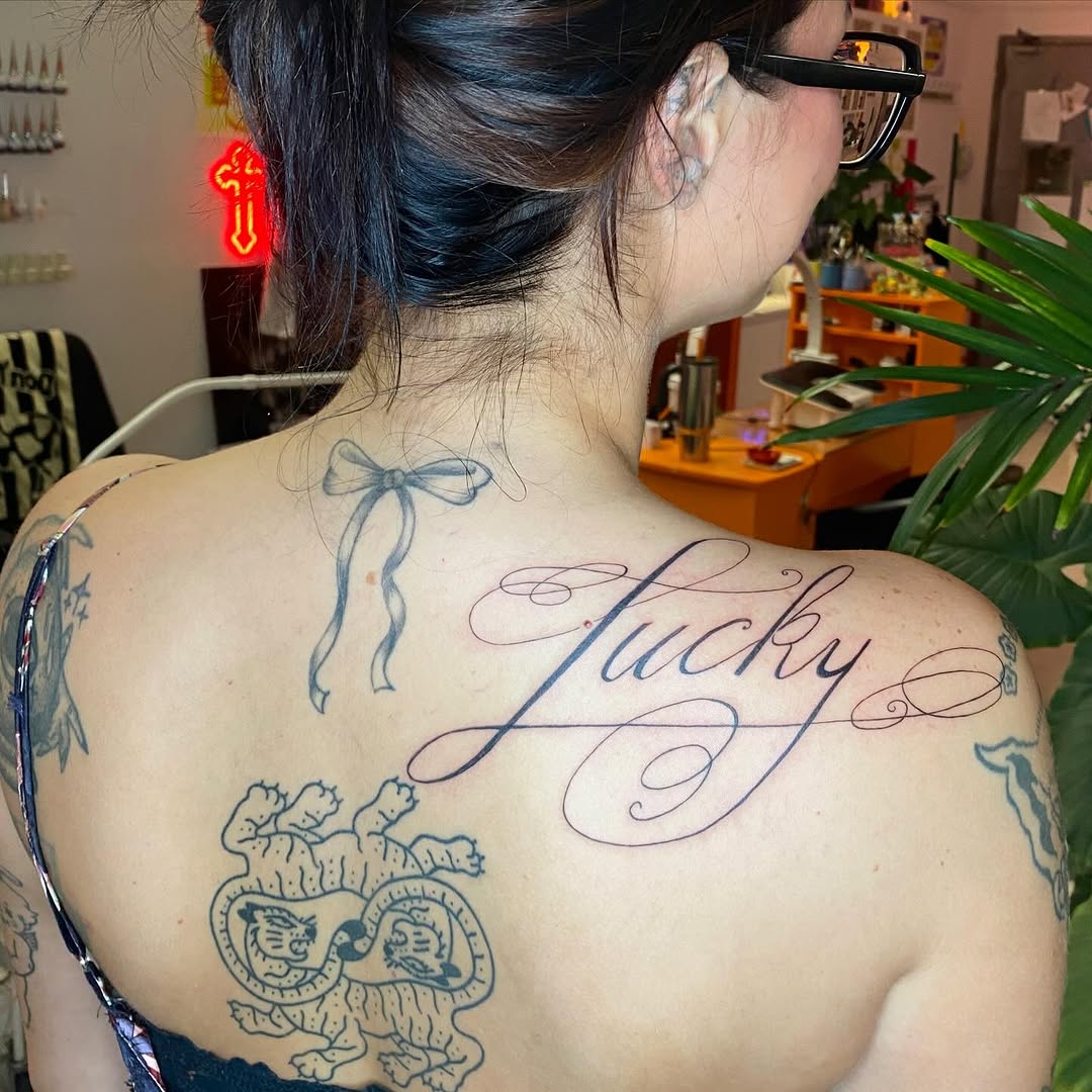 Tattoo by @supercutetattoo — lettering_script, fine_line