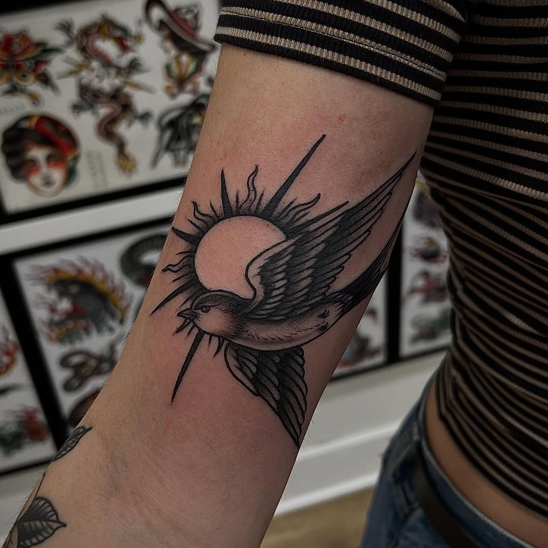 Tattoo by @chrisromolini โ american_traditional, black_and_grey