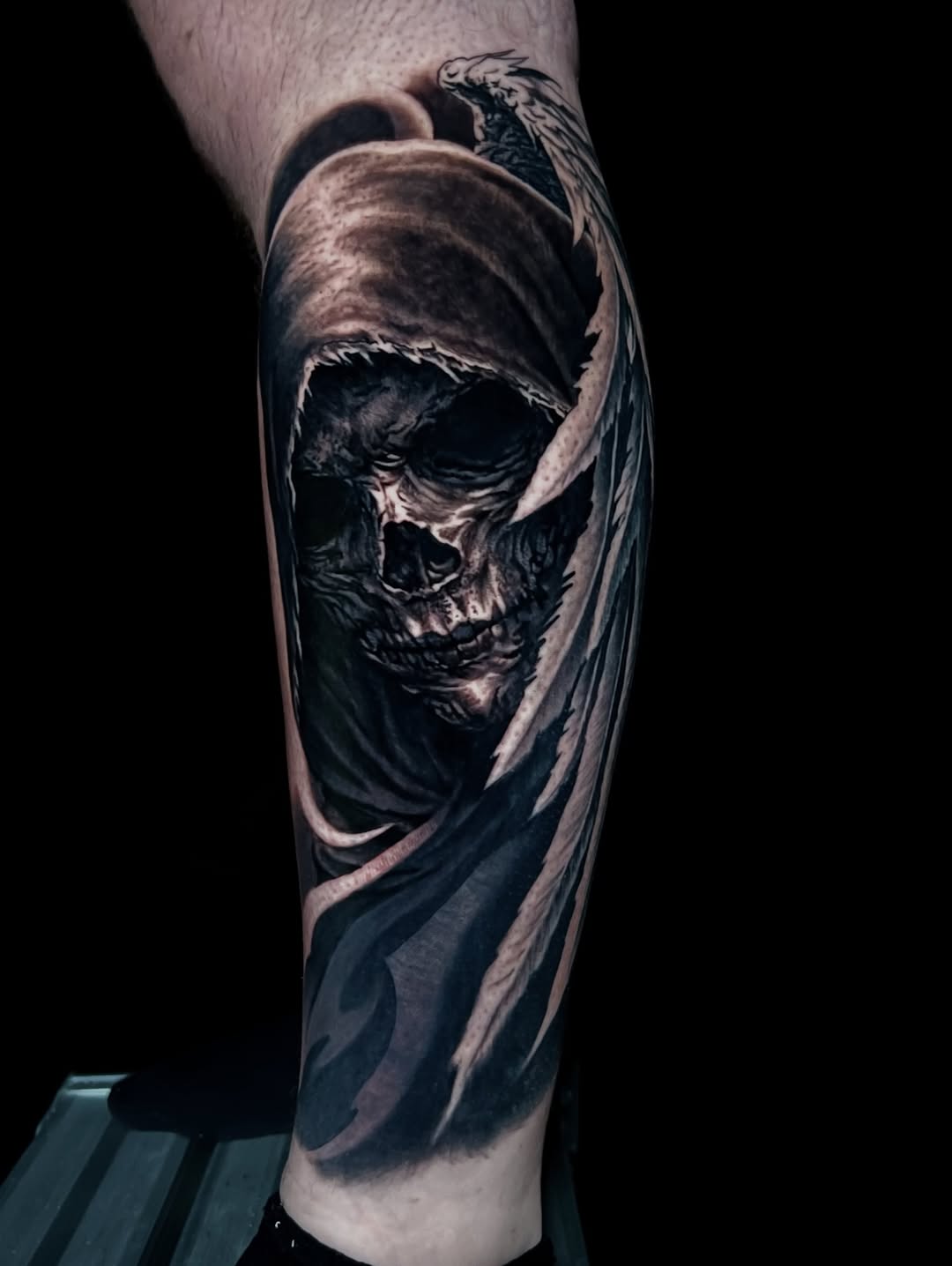 Tattoo by @alan.giles.tattoos — realism, dark_realism