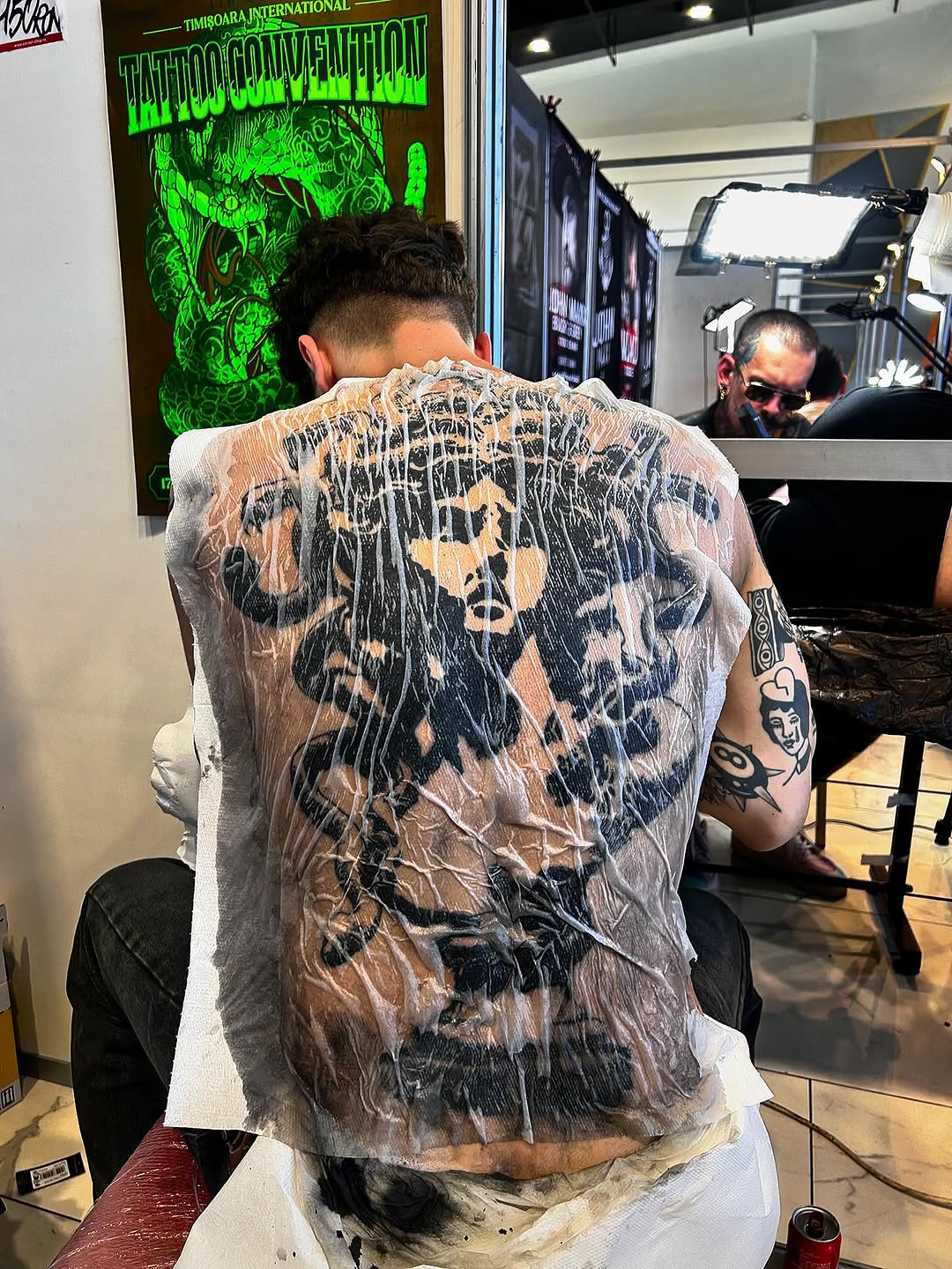 Tattoo by @coma_stein — blackwork, illustrative
