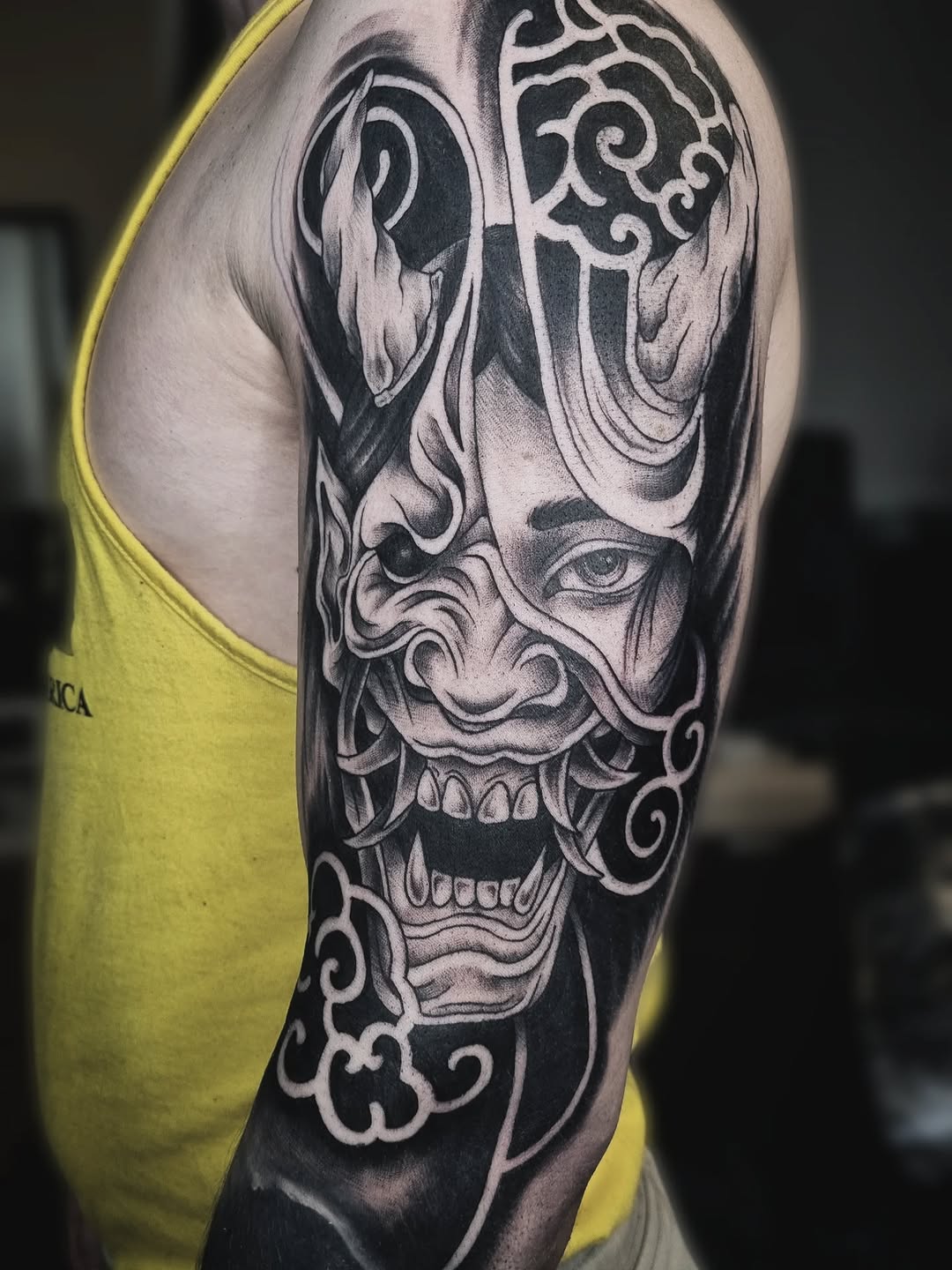 Tattoo by @antihero_tattoo — blackwork, black_and_grey