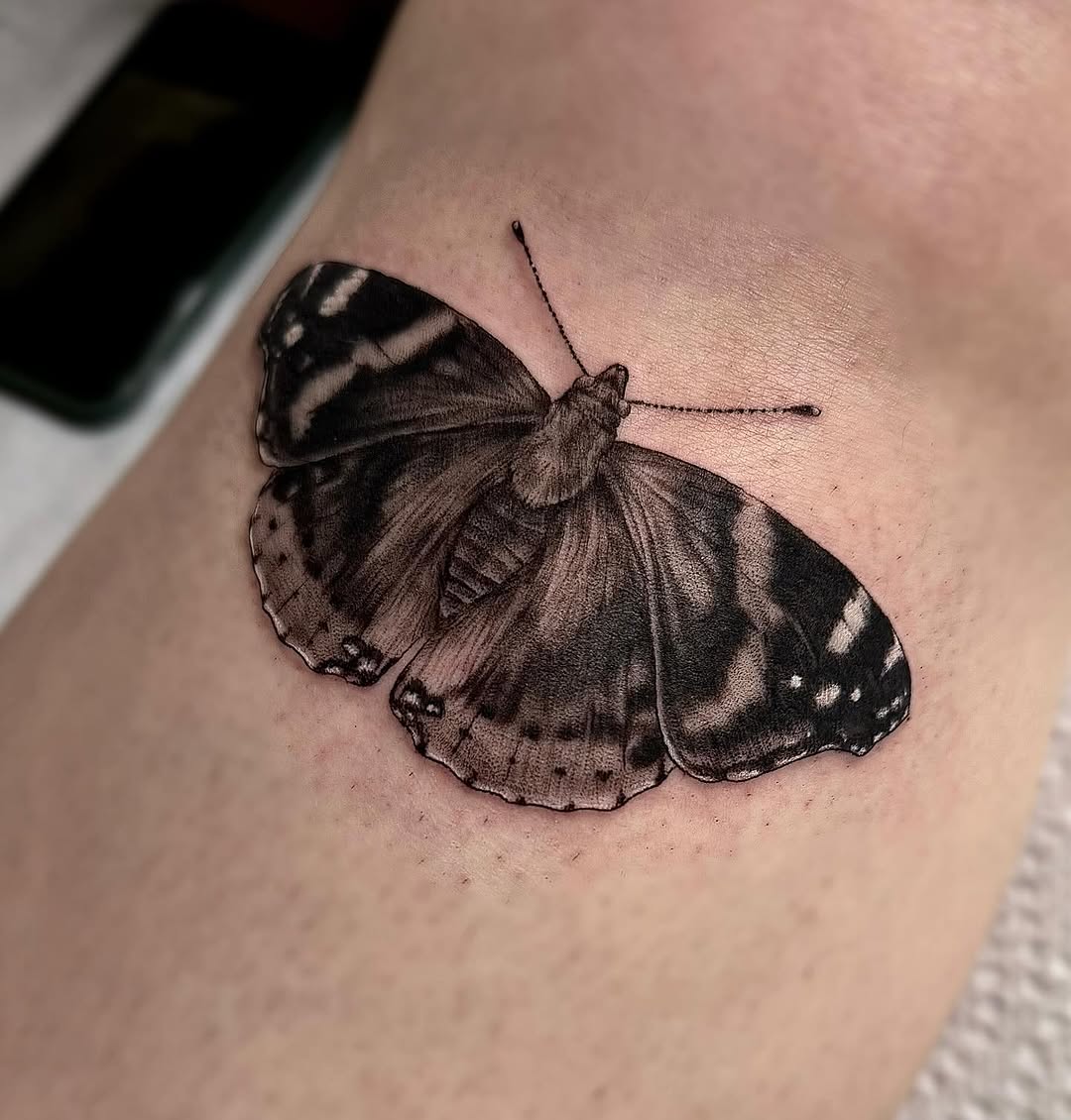Tattoo by @peach.boa — realism, black_and_grey