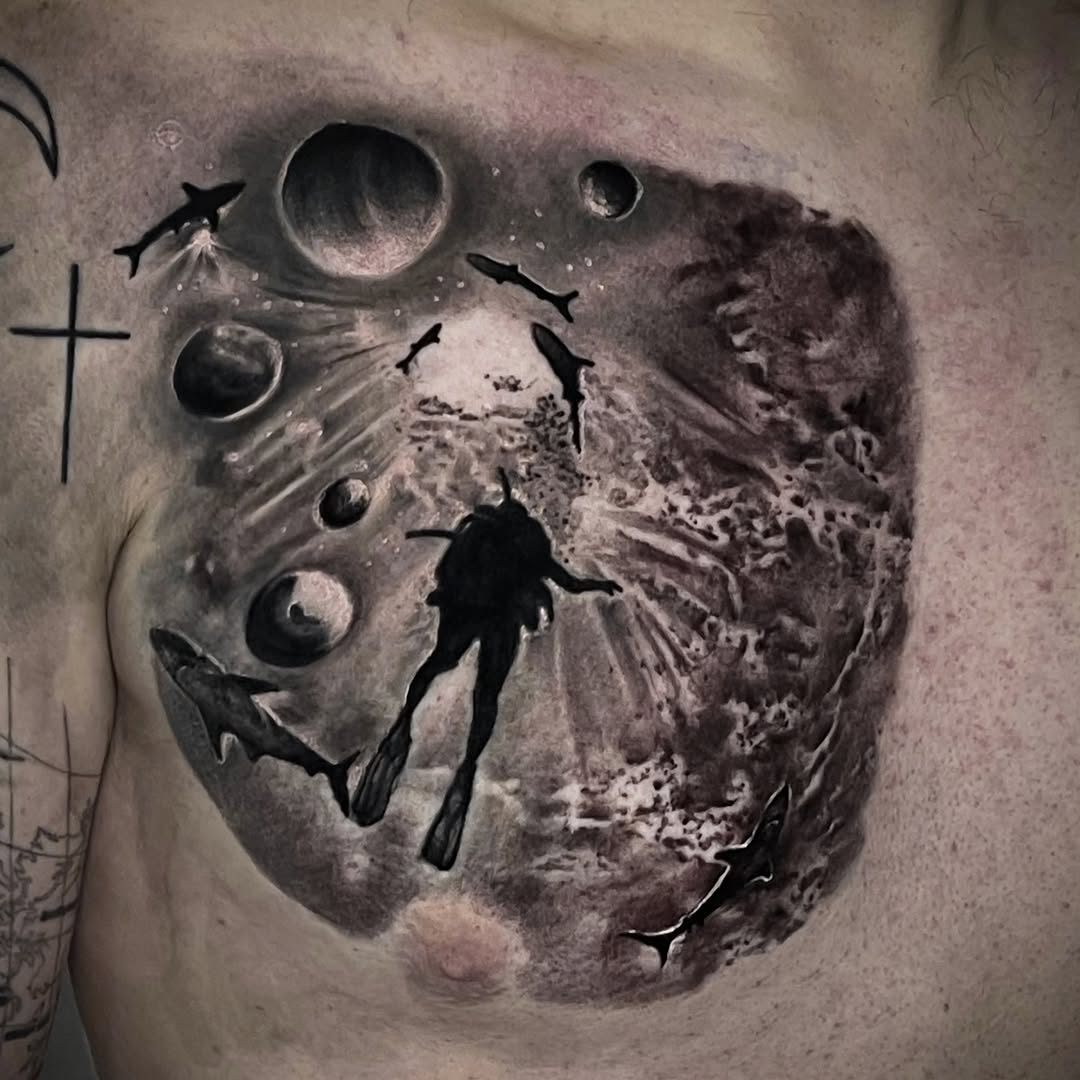 Tattoo by @sim_camillonitattoos โ realism, black_and_grey