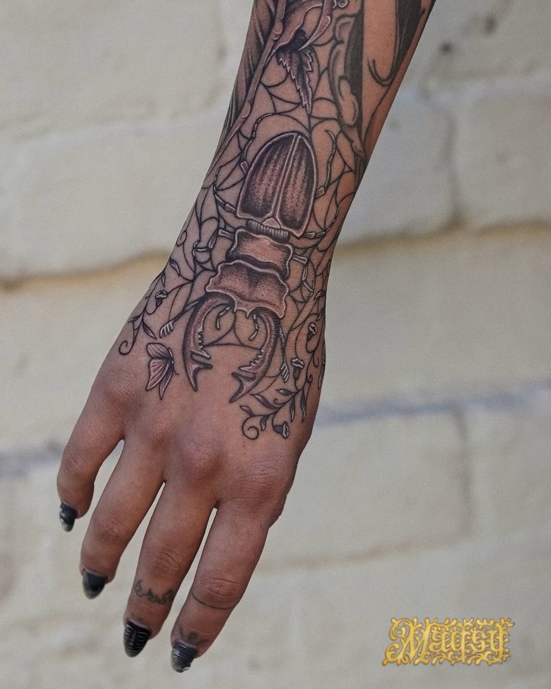 Tattoo by @artofmagsy — black_and_grey, realism