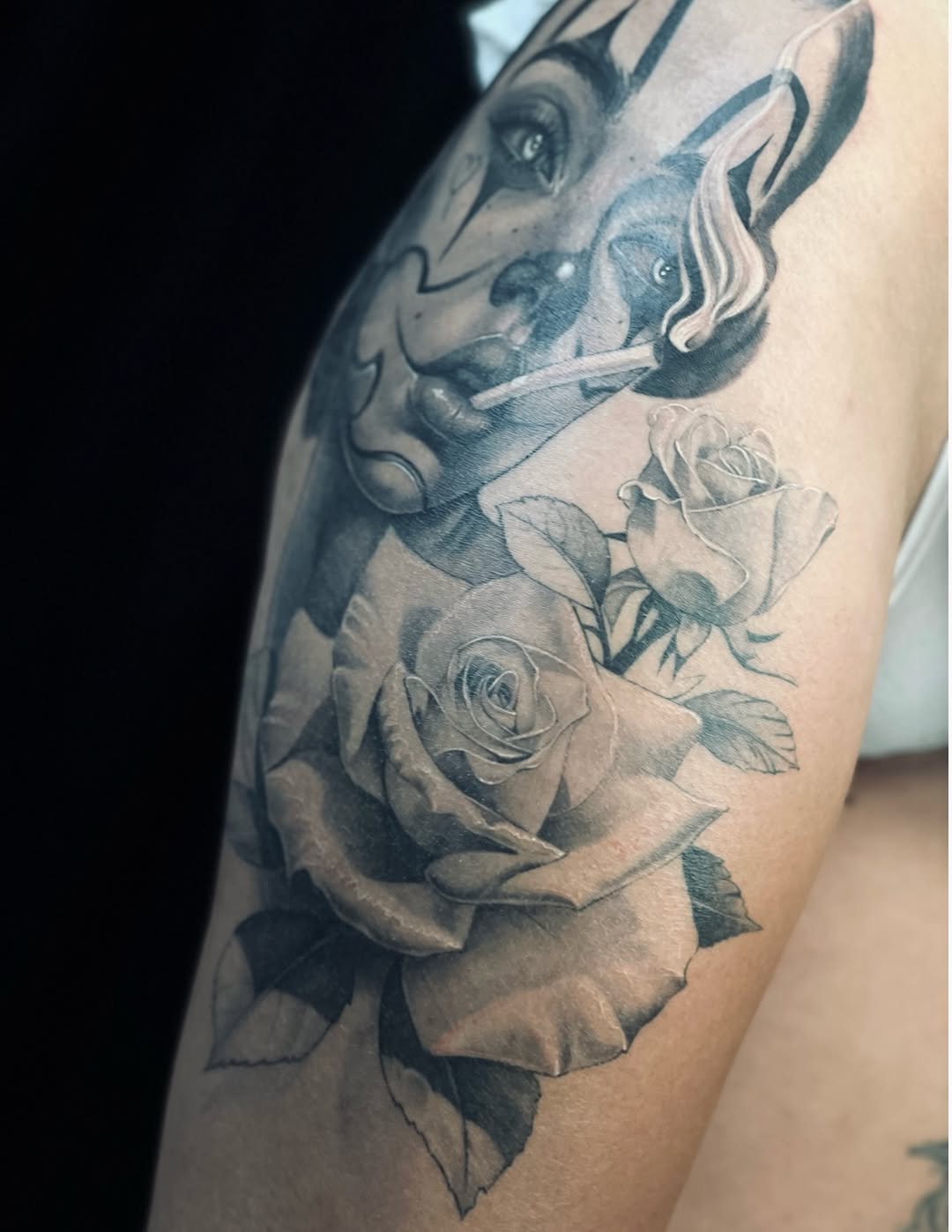 Tattoo by @apologies_tattoo_studios — realism, black_and_grey