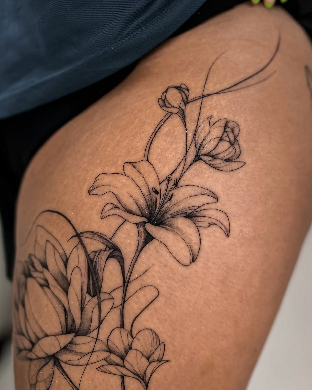 Tattoo by @laurenroseink — illustrative, fine_line