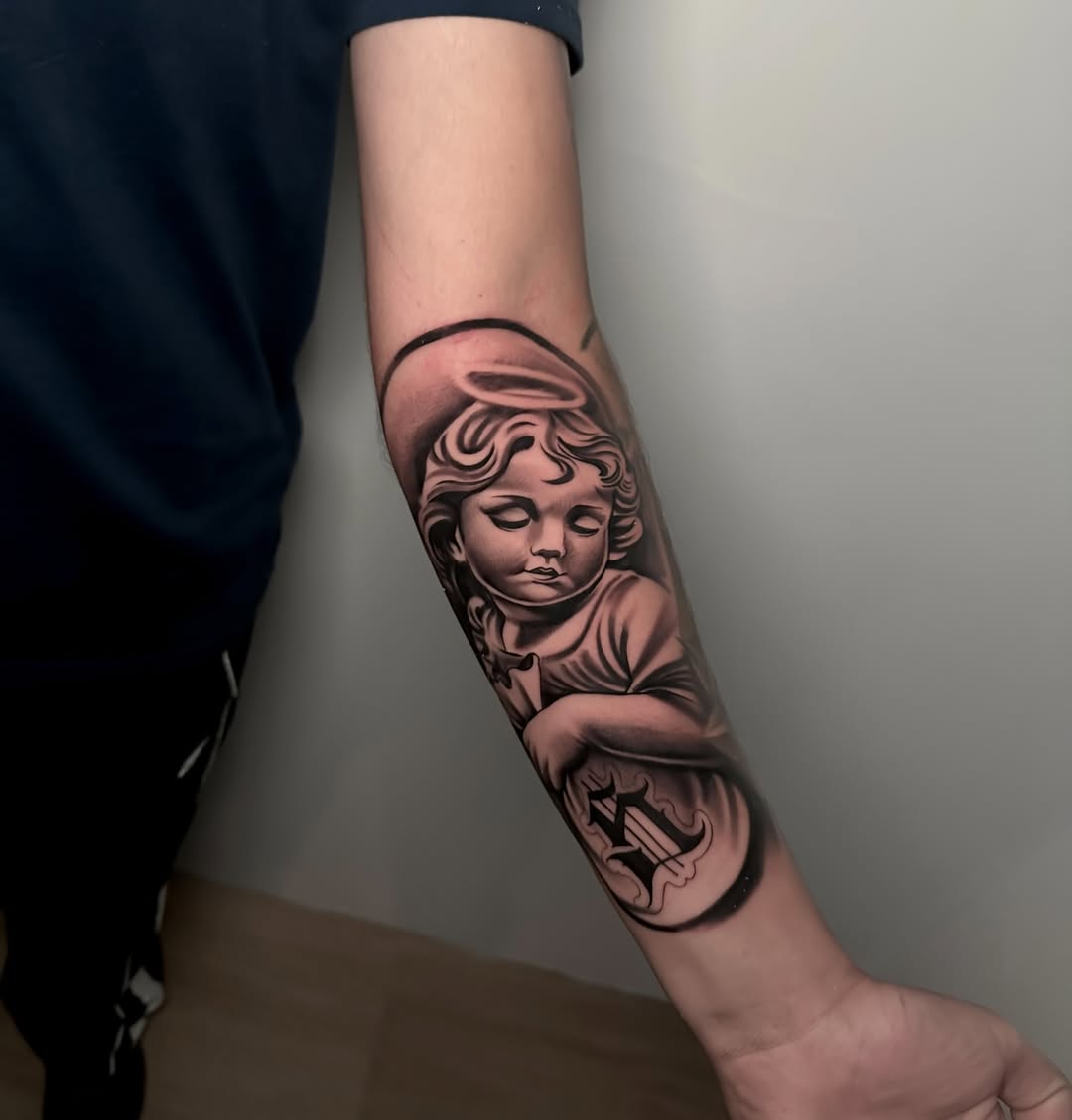 Tattoo by @rawb_tattoos β realism, black_and_grey