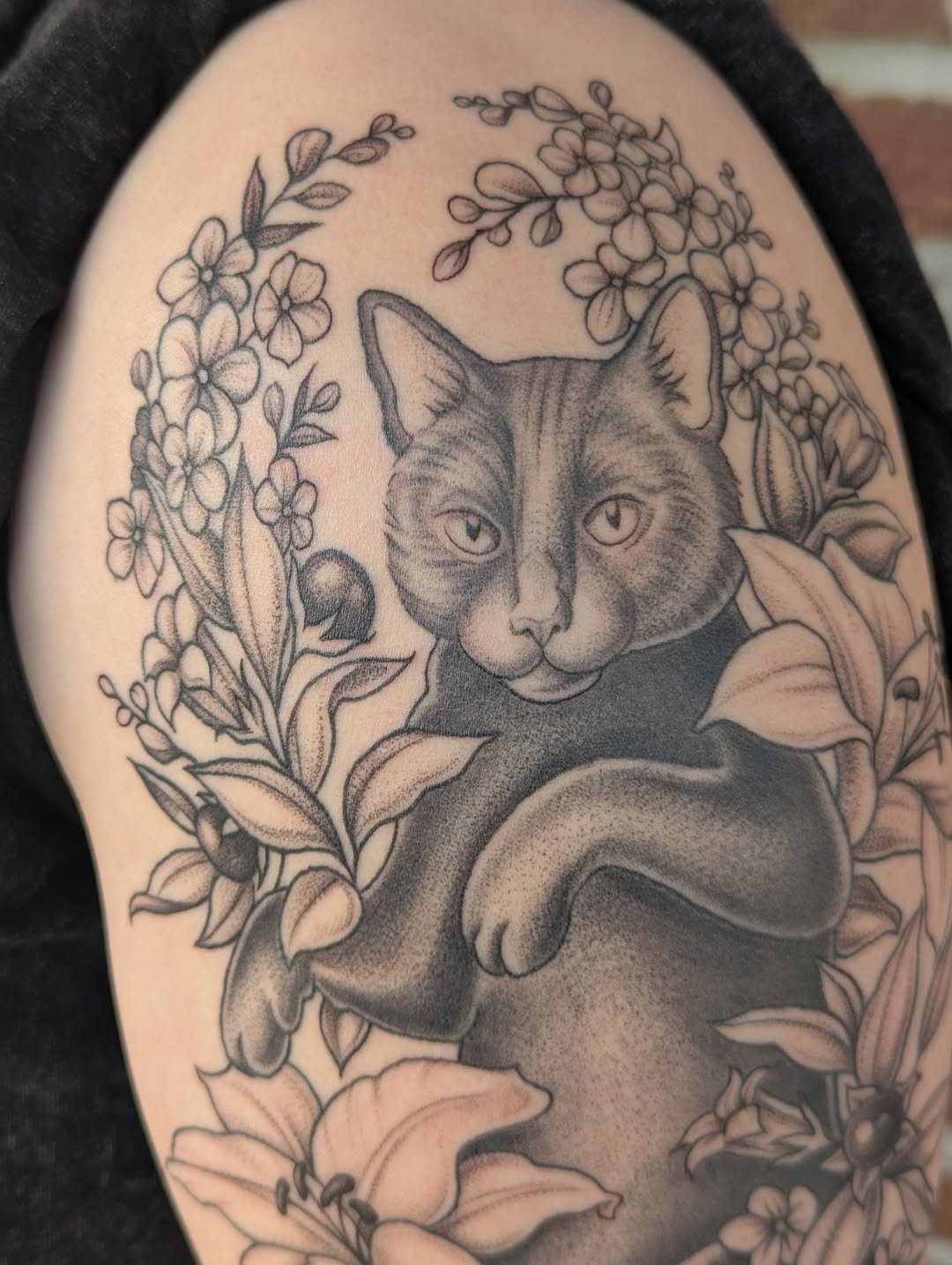 Tattoo by @colormemegantattoos — realism, dotwork