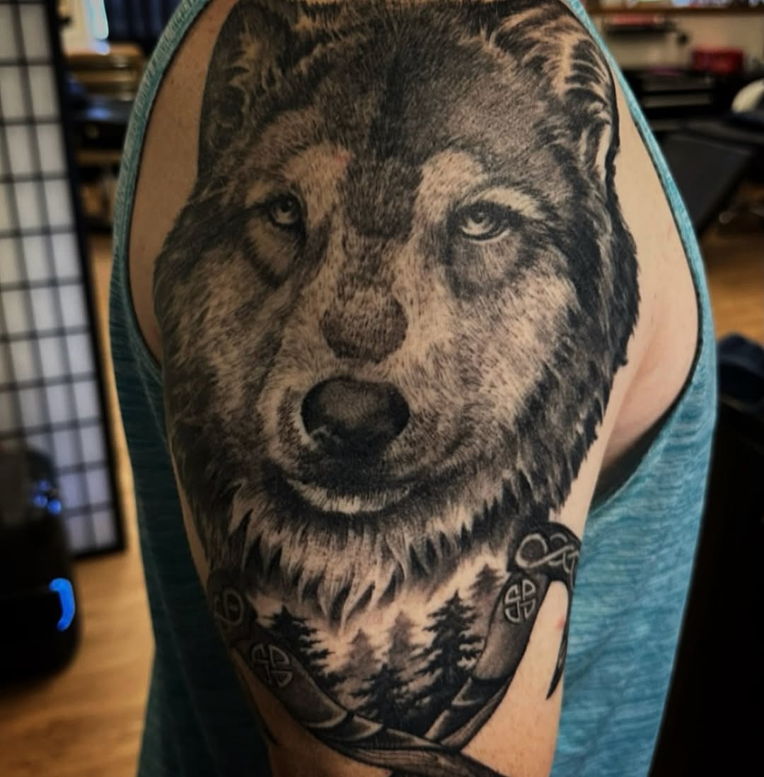 Tattoo by @hollee.ink — realism, black_and_grey