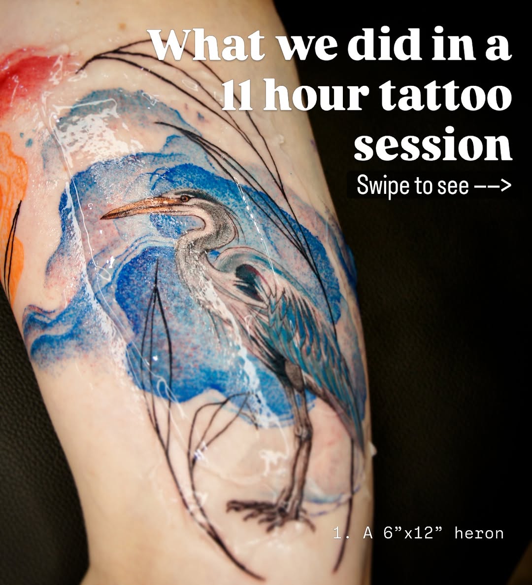 Tattoo by @prawnesthertattoo — realism, watercolor