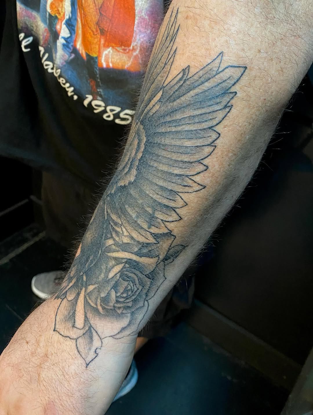 Tattoo by @stabby_savvy — black_and_grey