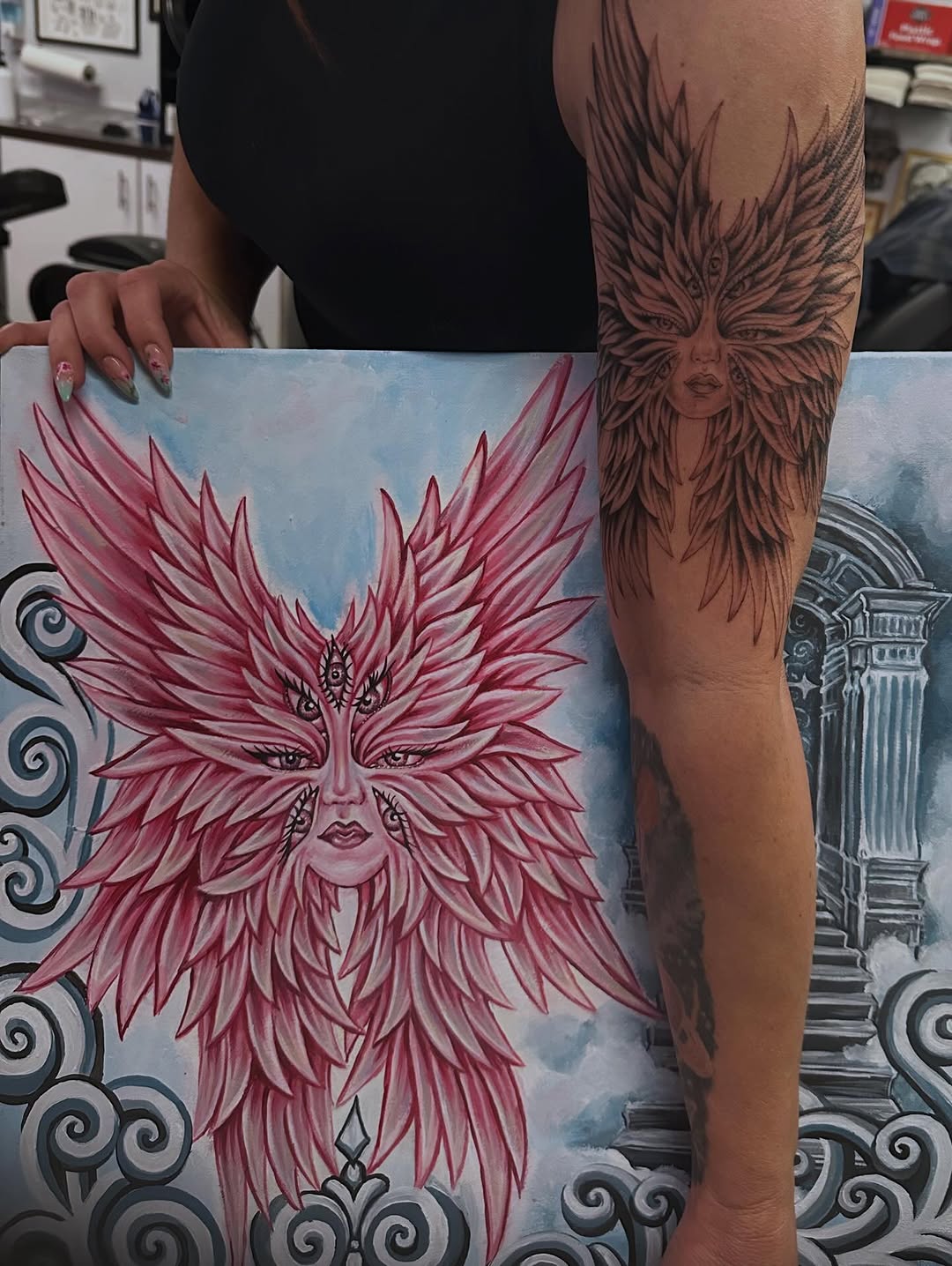Tattoo by @tattoomebella — fine_line, black_and_grey