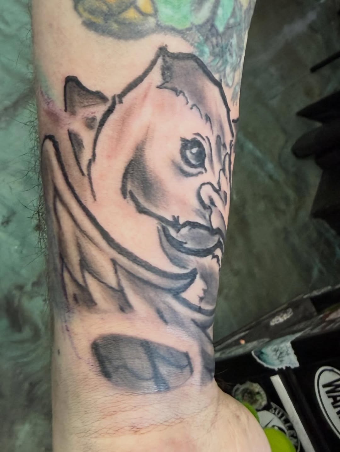 Tattoo by @dingus_art — black_and_grey