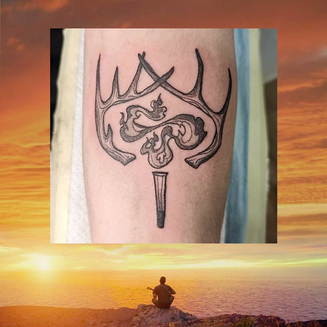Tattoo by @thefabledtattooist — blackwork