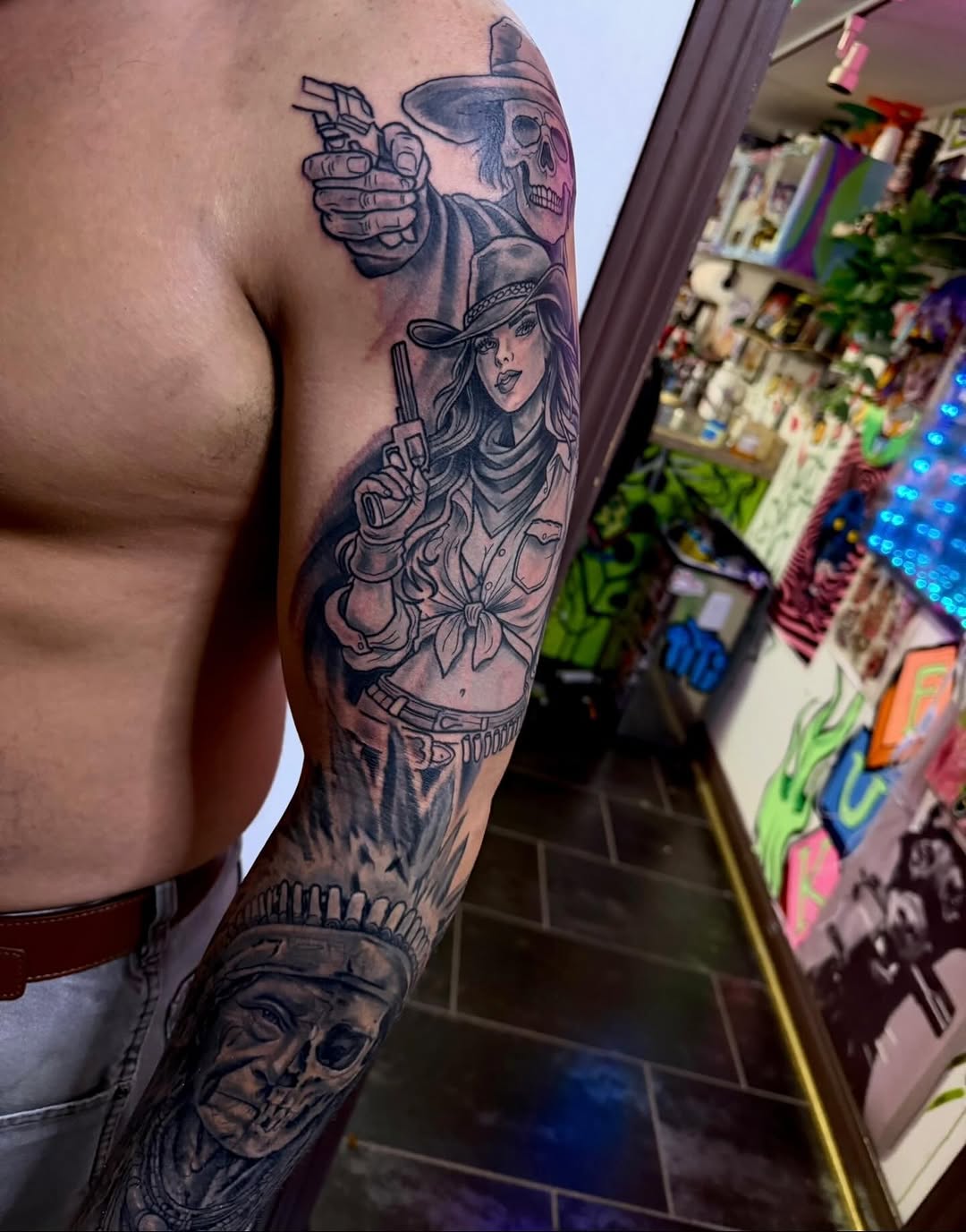 Tattoo by @barbedwireinktattoos โ black_and_grey, realism