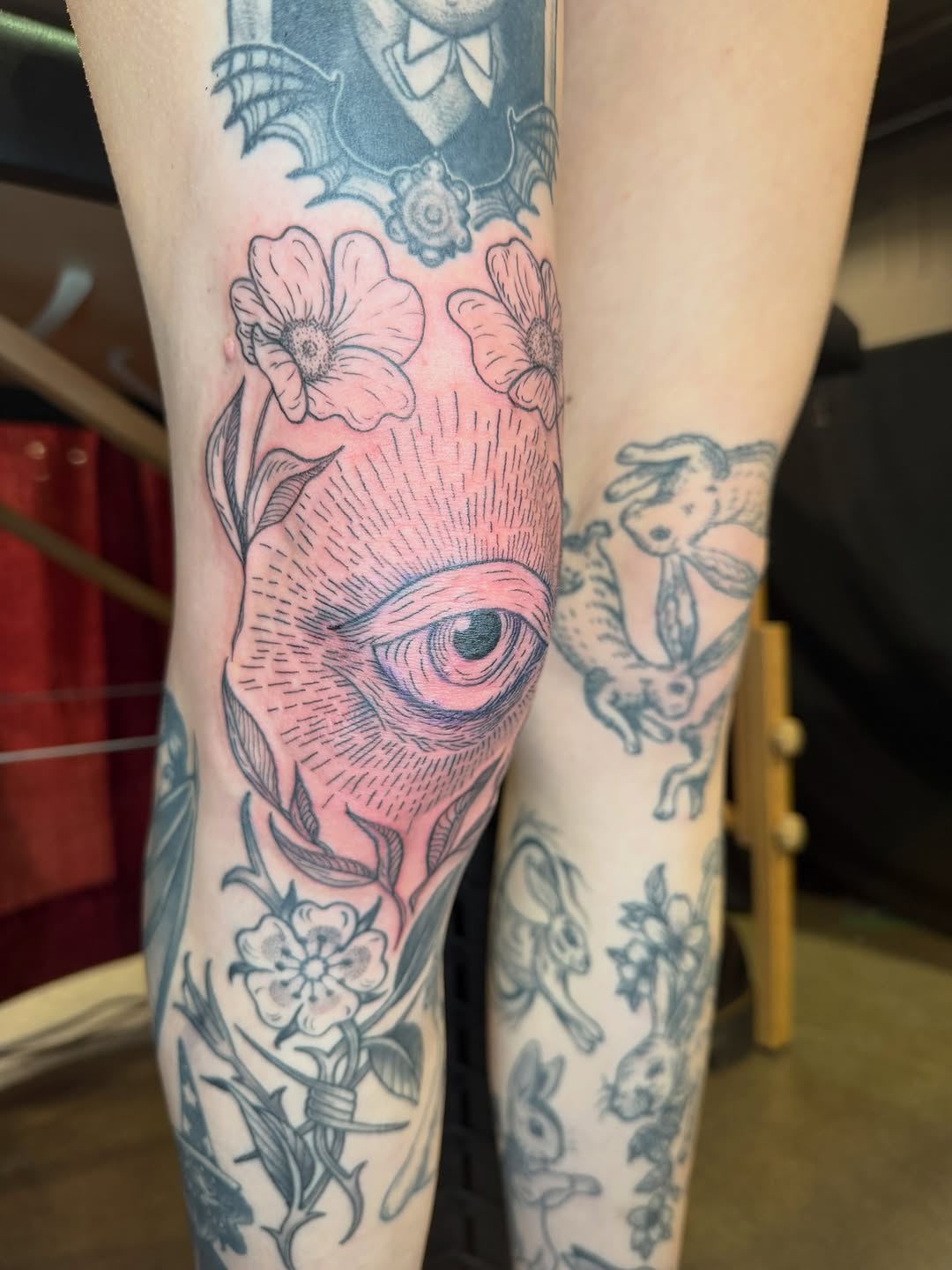 Tattoo by @honestbird — illustrative, black_and_grey