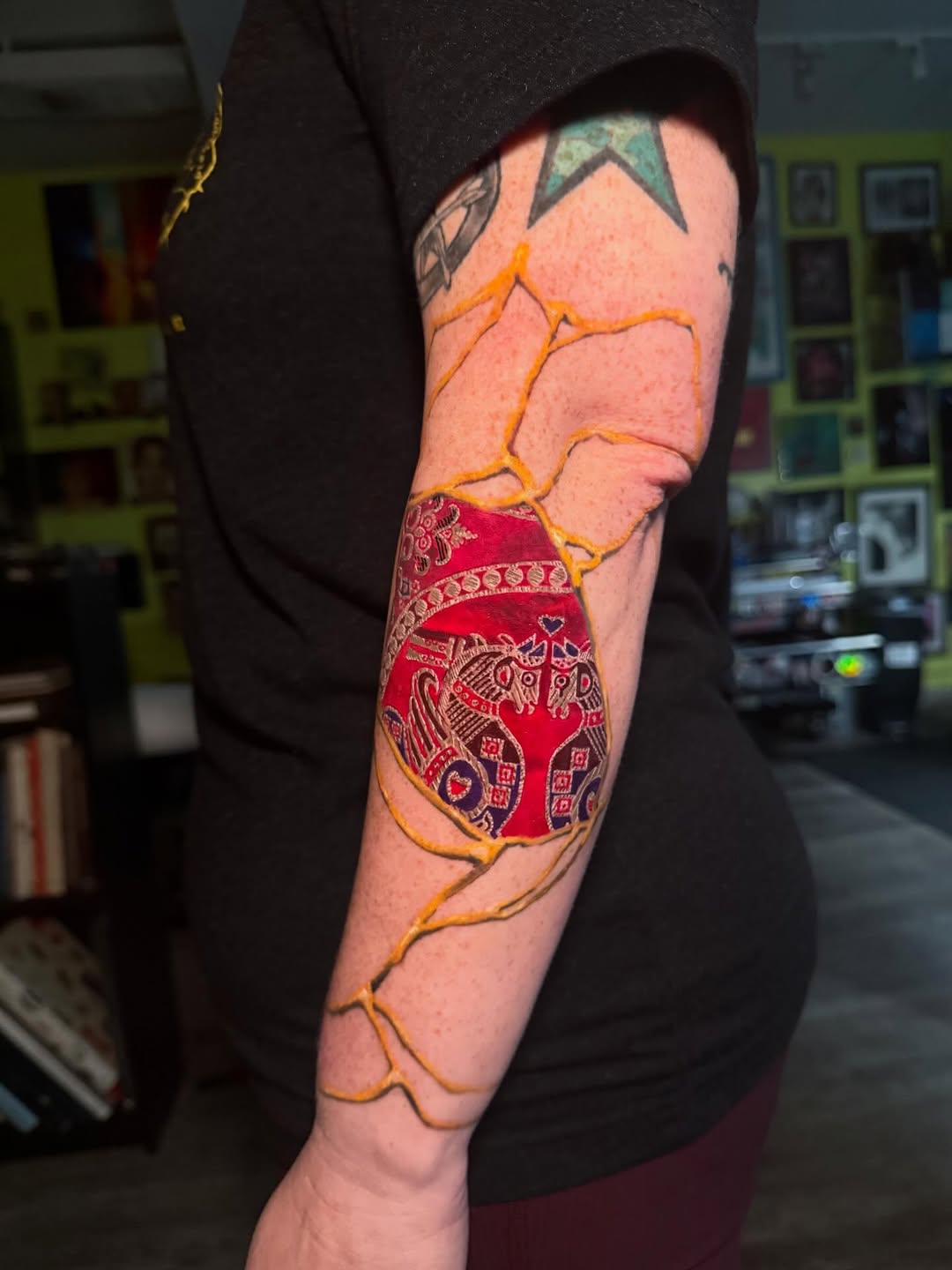 Tattoo by @stevielichous — blackwork, ornamental