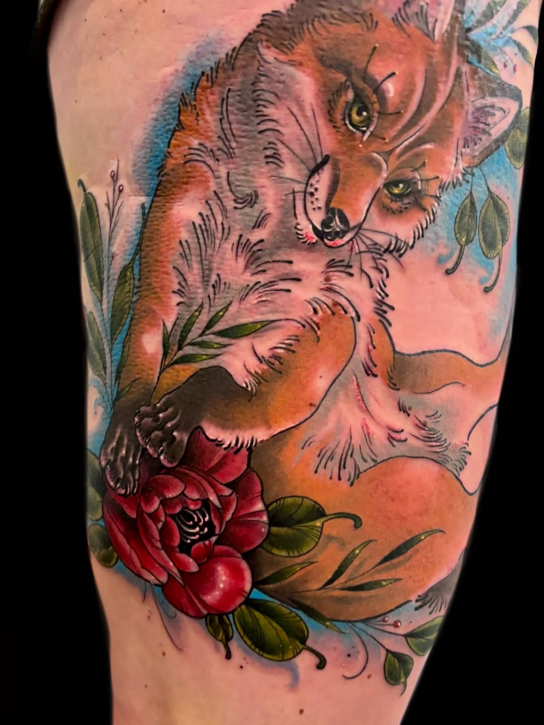 Tattoo by @katscratchtattooss — realism, watercolor