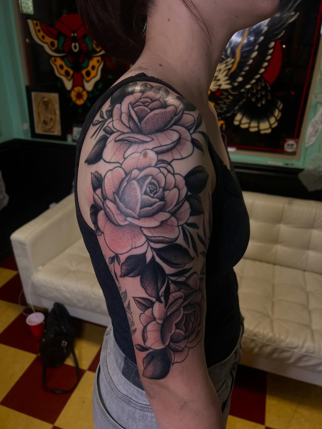 Tattoo by @molliecooltattoos — black_and_grey, realism