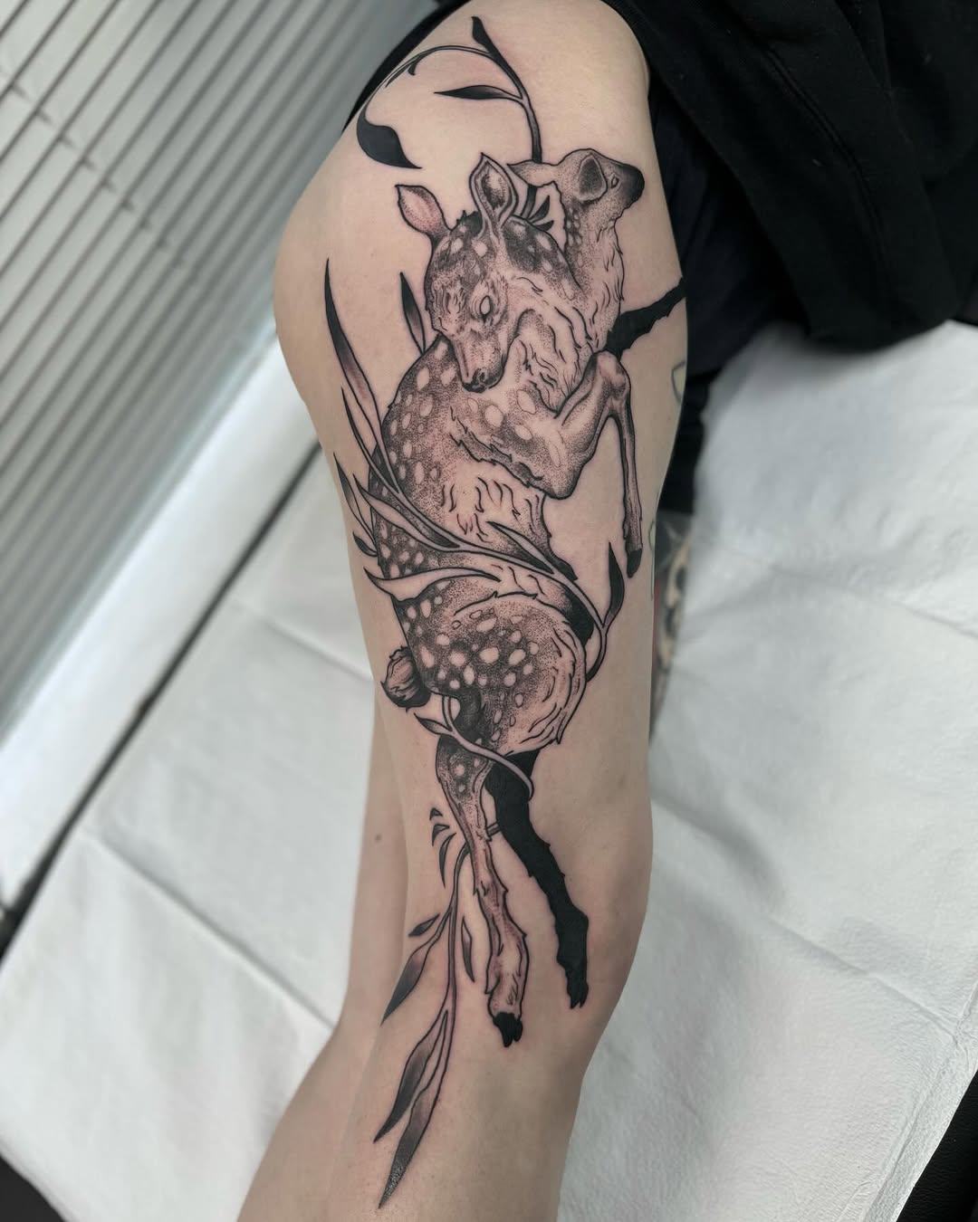 Tattoo by @sezarutattoos — black_and_grey, dotwork