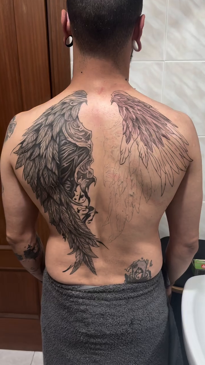 Tattoo by @kunaytattoo_ — black_and_grey
