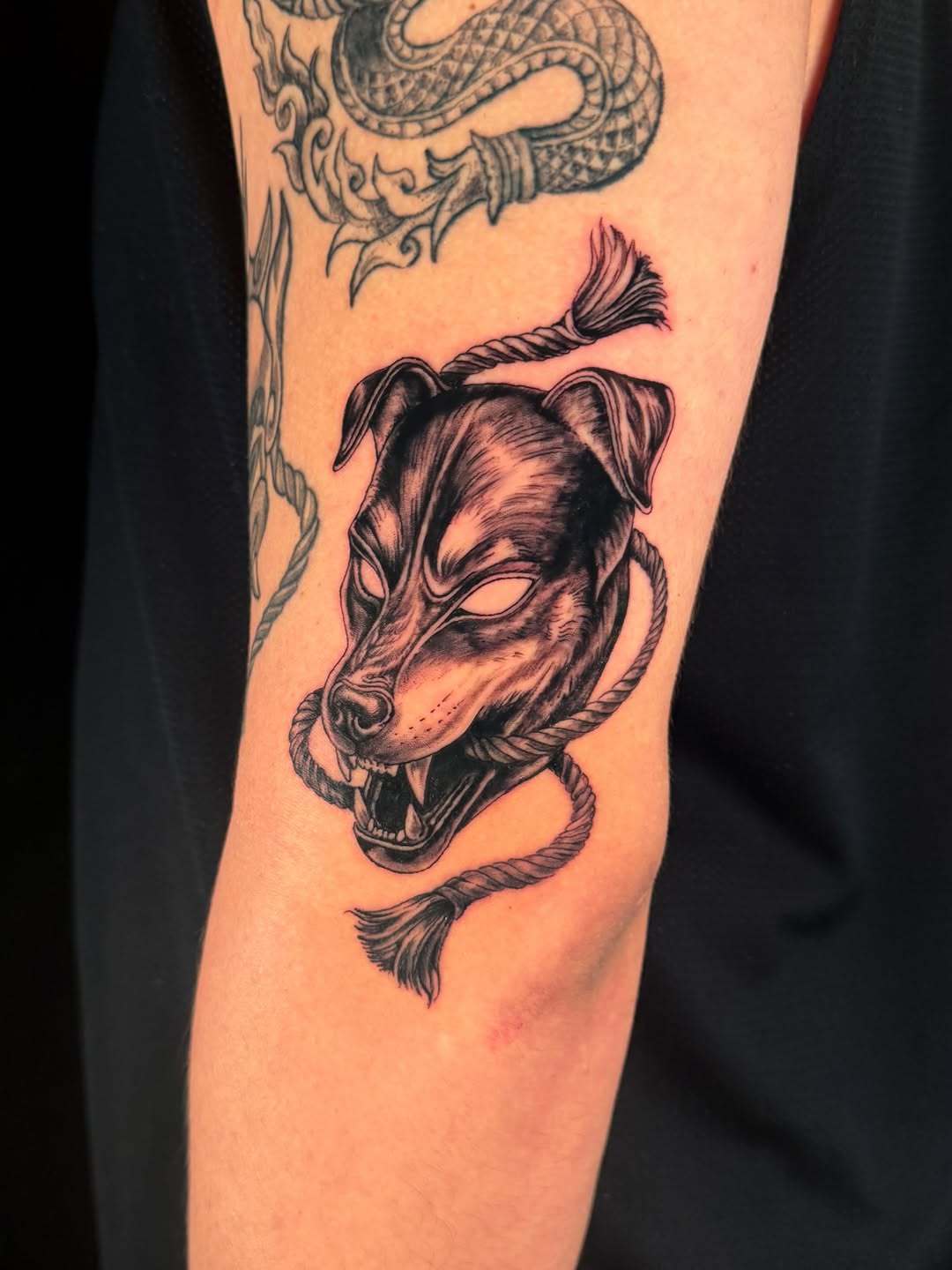 Tattoo by @tiff_tatts — black_and_grey, illustrative