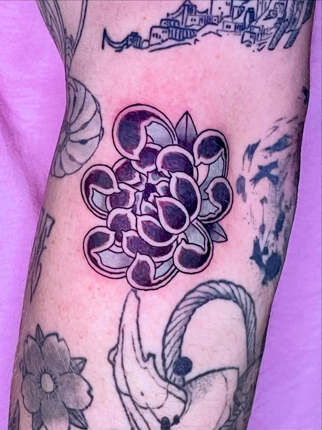 Tattoo by @kevant13 — illustrative, black_and_grey