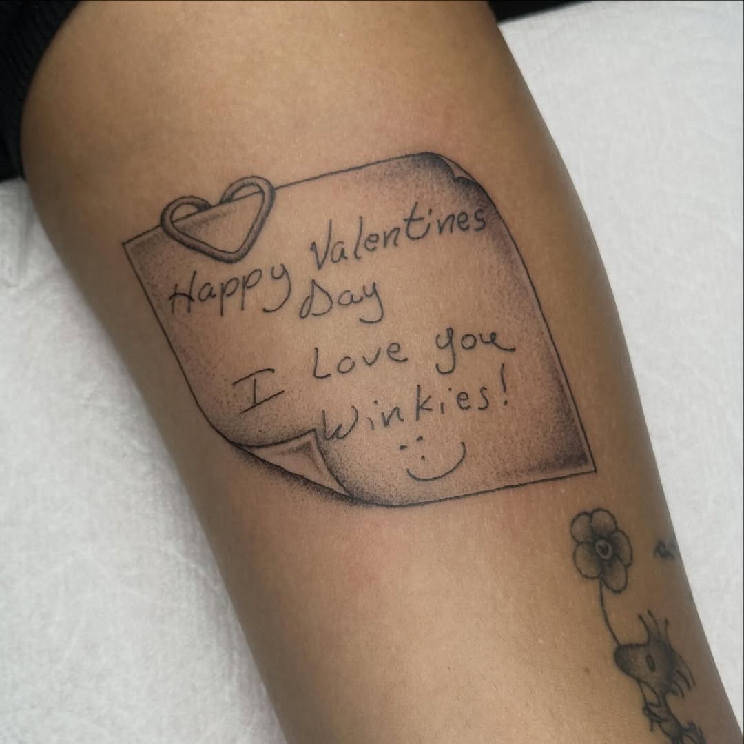 Tattoo by @mrschloeestrada — lettering_script