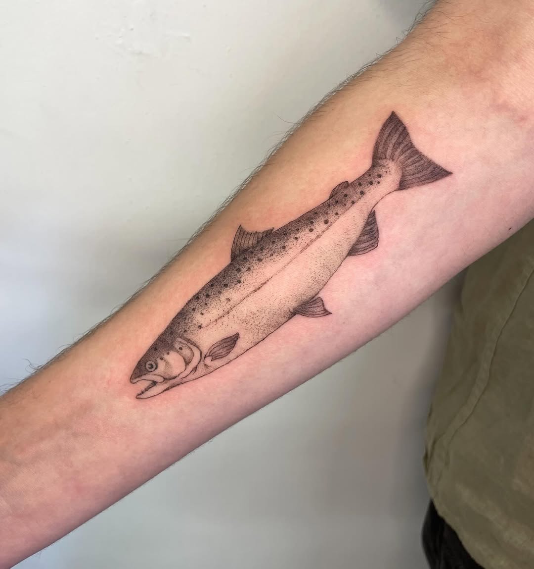 Tattoo by @iris.tats — dotwork, black_and_grey