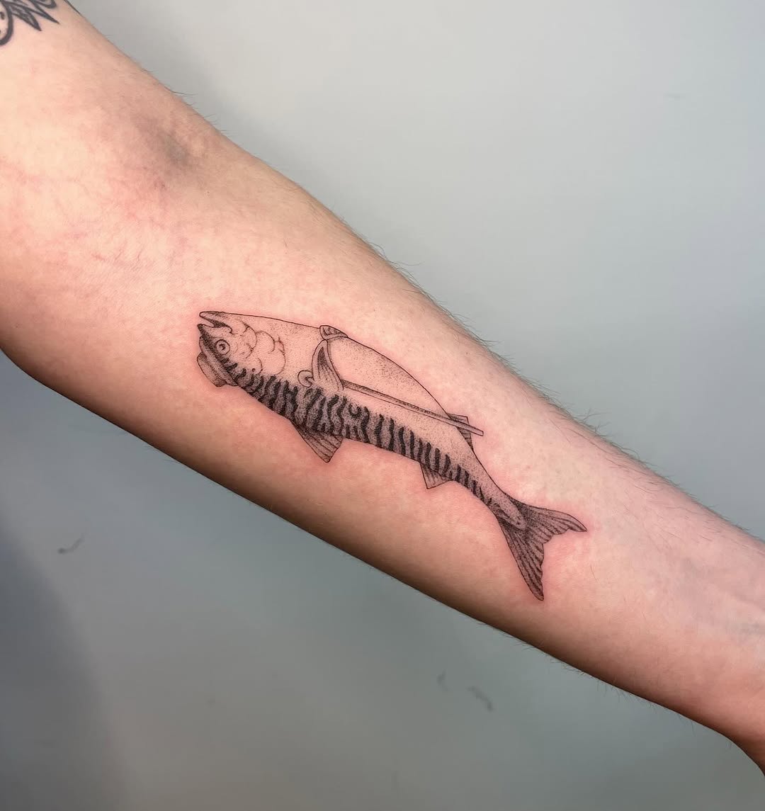 Tattoo by @iris.tats — illustrative, black_and_grey