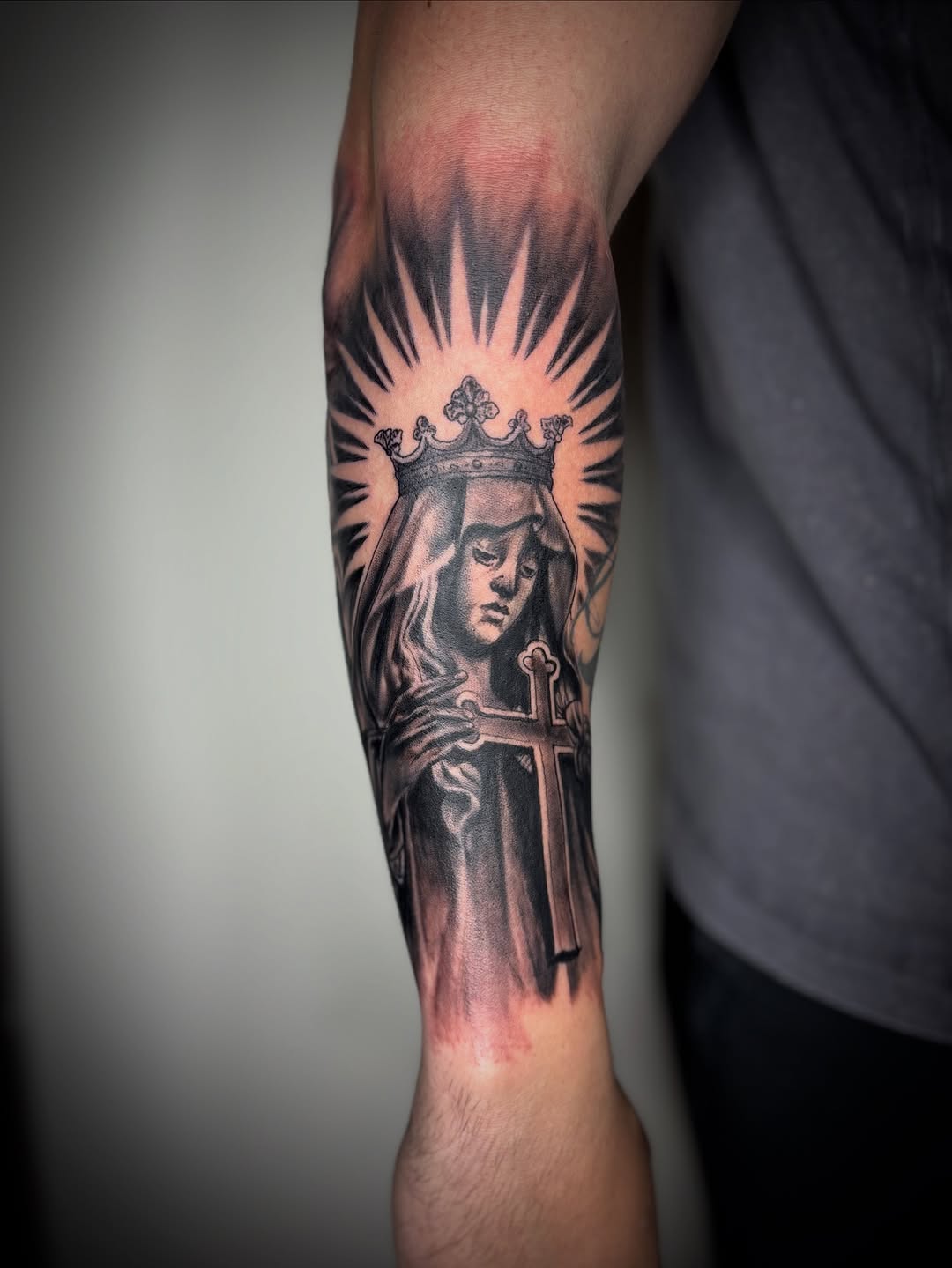 Tattoo by @zhentats2 β black_and_grey, realism