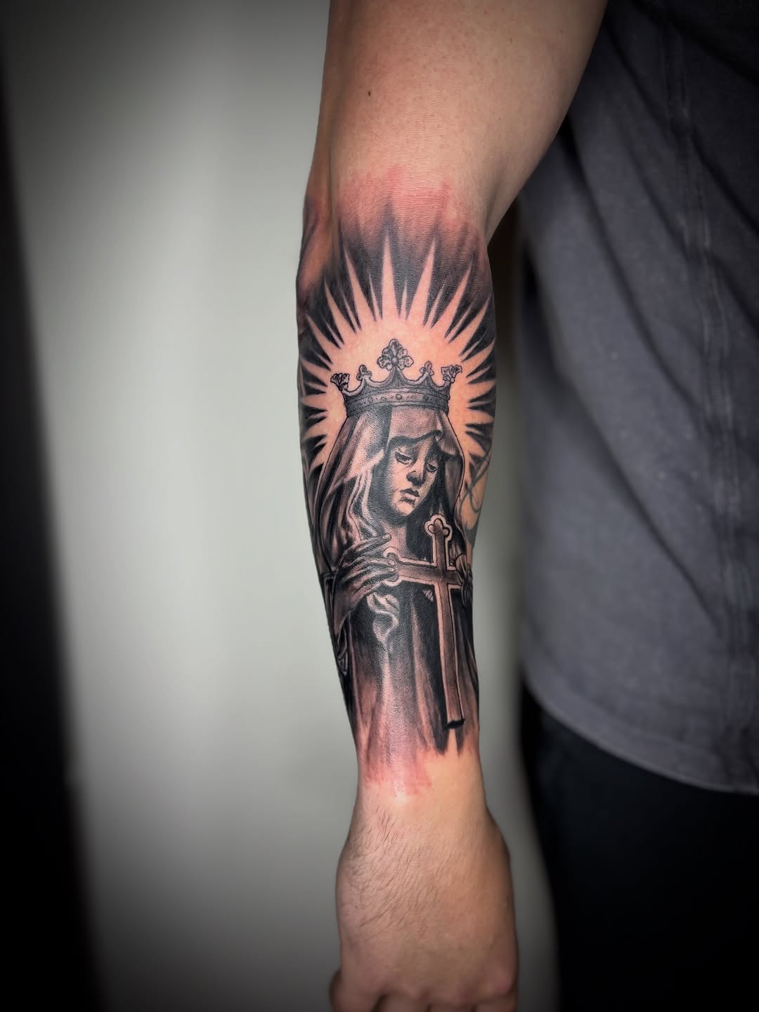 Tattoo by @zhentats2 β black_and_grey, realism