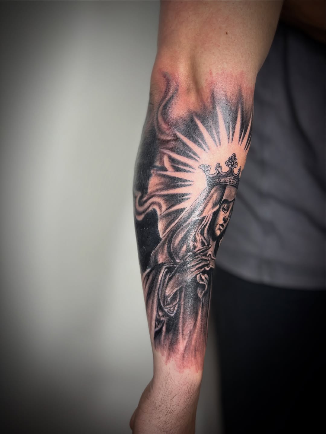 Tattoo by @zhentats2 β black_and_grey, realism