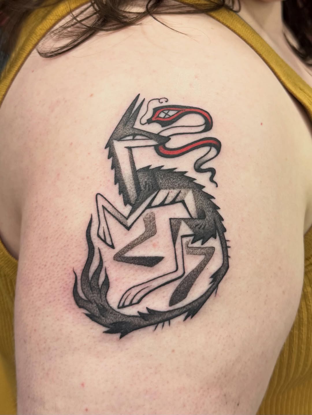 Tattoo by @l0ufio — ignorant, blackwork