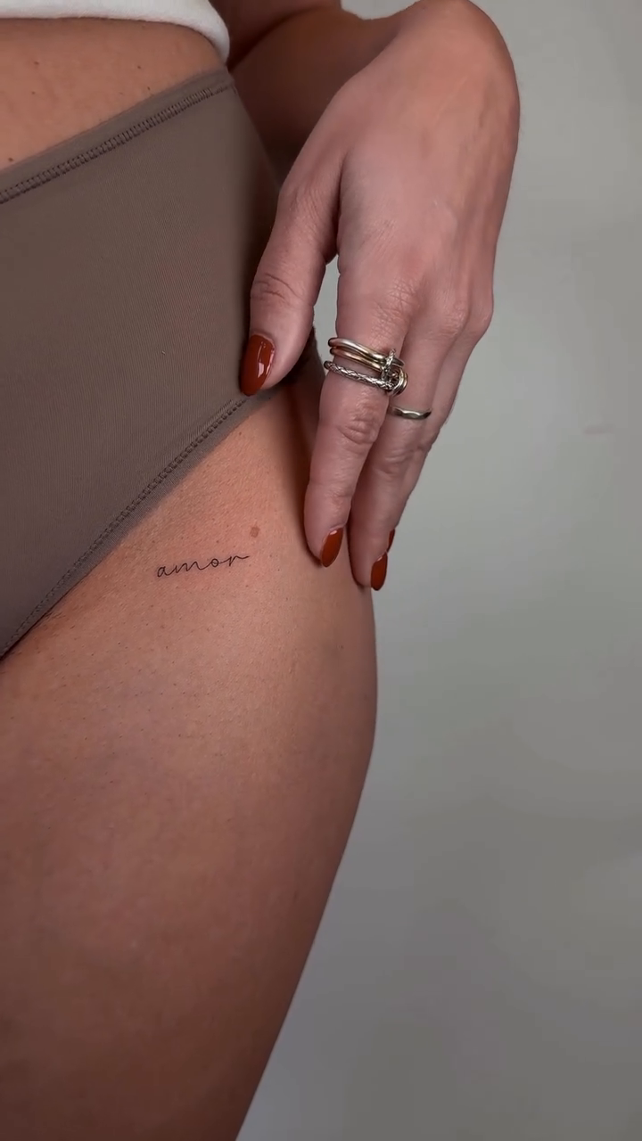 Tattoo by @vikabenito_tattoo โ lettering_script, fine_line